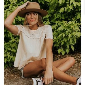 Ivory Roolee crochet blouse